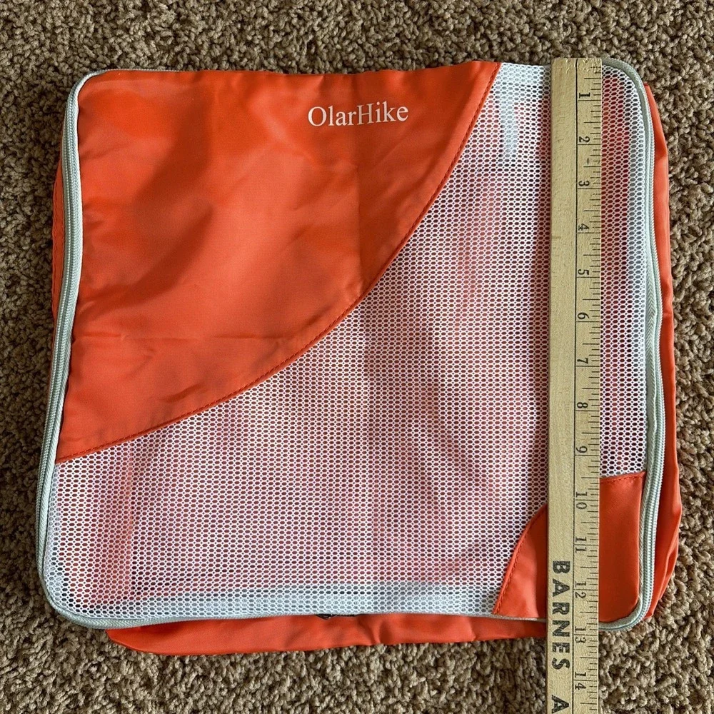OlarHike Orange 8-Piece Travel Packing Cubes Organizer Bags Pouches Mixed Sizes